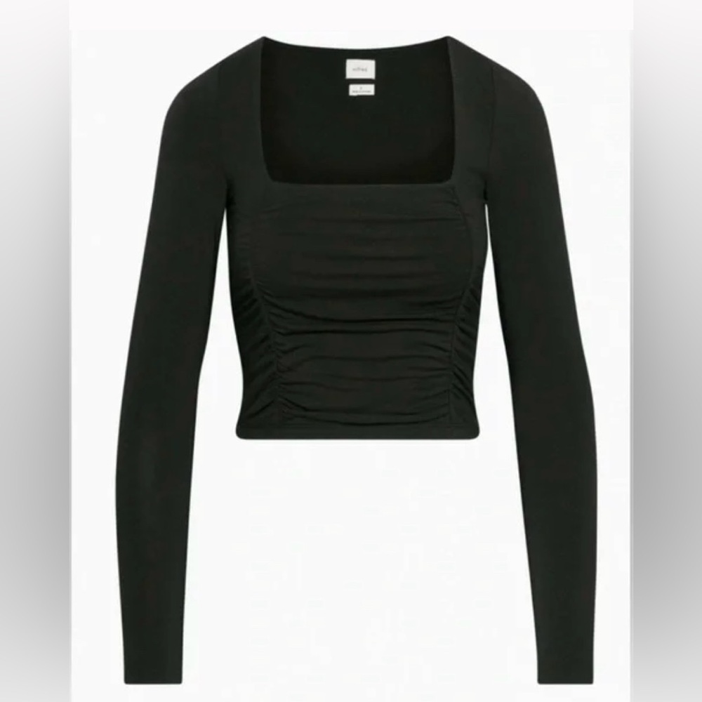 Aritzia Wilfred Lydia Long Sleeve Square Neck Top